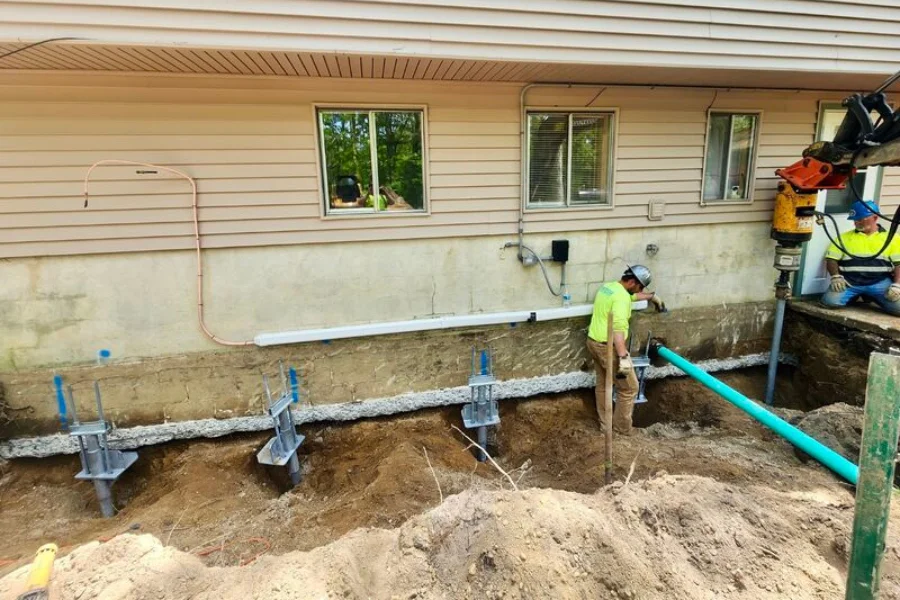Helical Pier Installation in Troy, NC